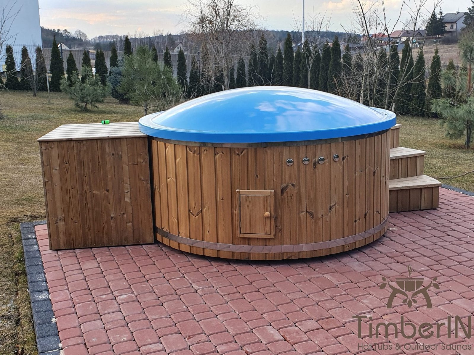 Wooden hot tub with electric heater, piotr, bilcza, poland (3)