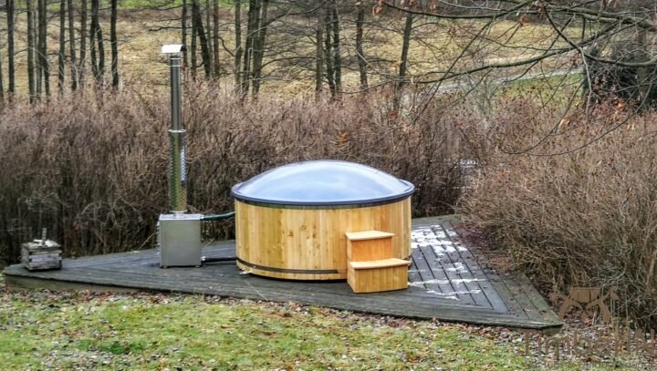 6 – 8 person outdoor hot tub with external heater