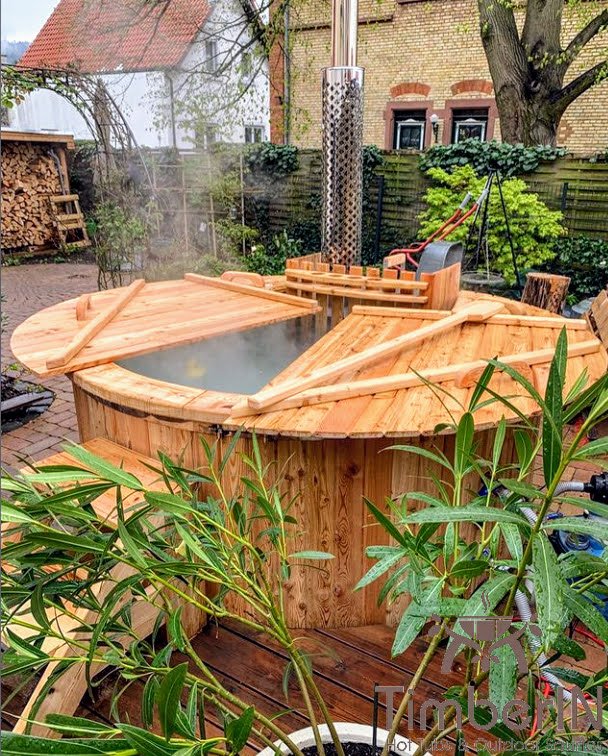 Wood burning hot tub wellness royal