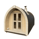 Outdoor camping glamping pod with wood burning heater (1)