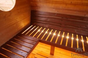 Outdoor oval sauna with an integrated hot tub (52)