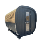 Electric barrel sauna with panarama glass