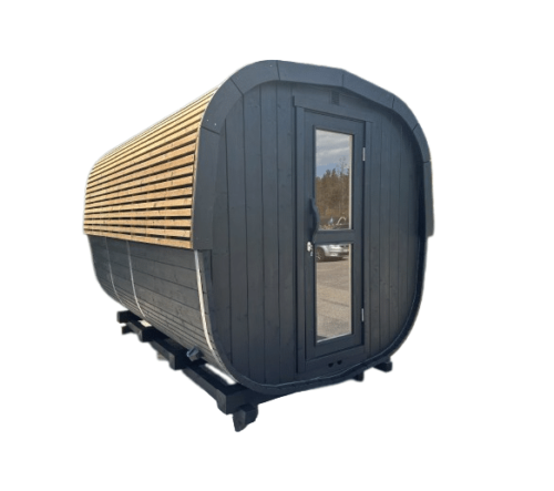 Square sauna with openwork roof (1)