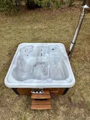 Wood fired hot tub delivered to a London home
