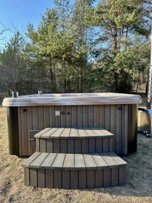 Wood fired hot tub delivered to a Nottingham home