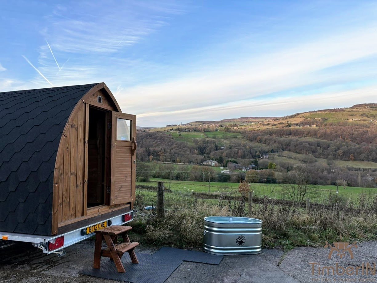 Outdoor sauna pod iglu on wheels mobile 2