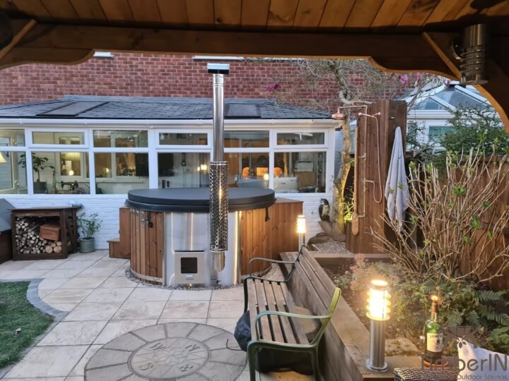 Wood fired hot tub with jets – timberin rojal (1)