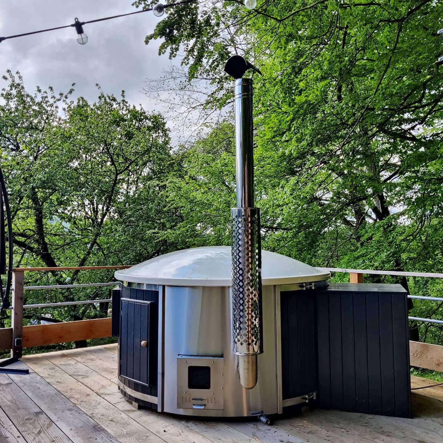 Wood Fired Hot Tubs County Carlow 1 Wood fired hot tub installation in Carlow