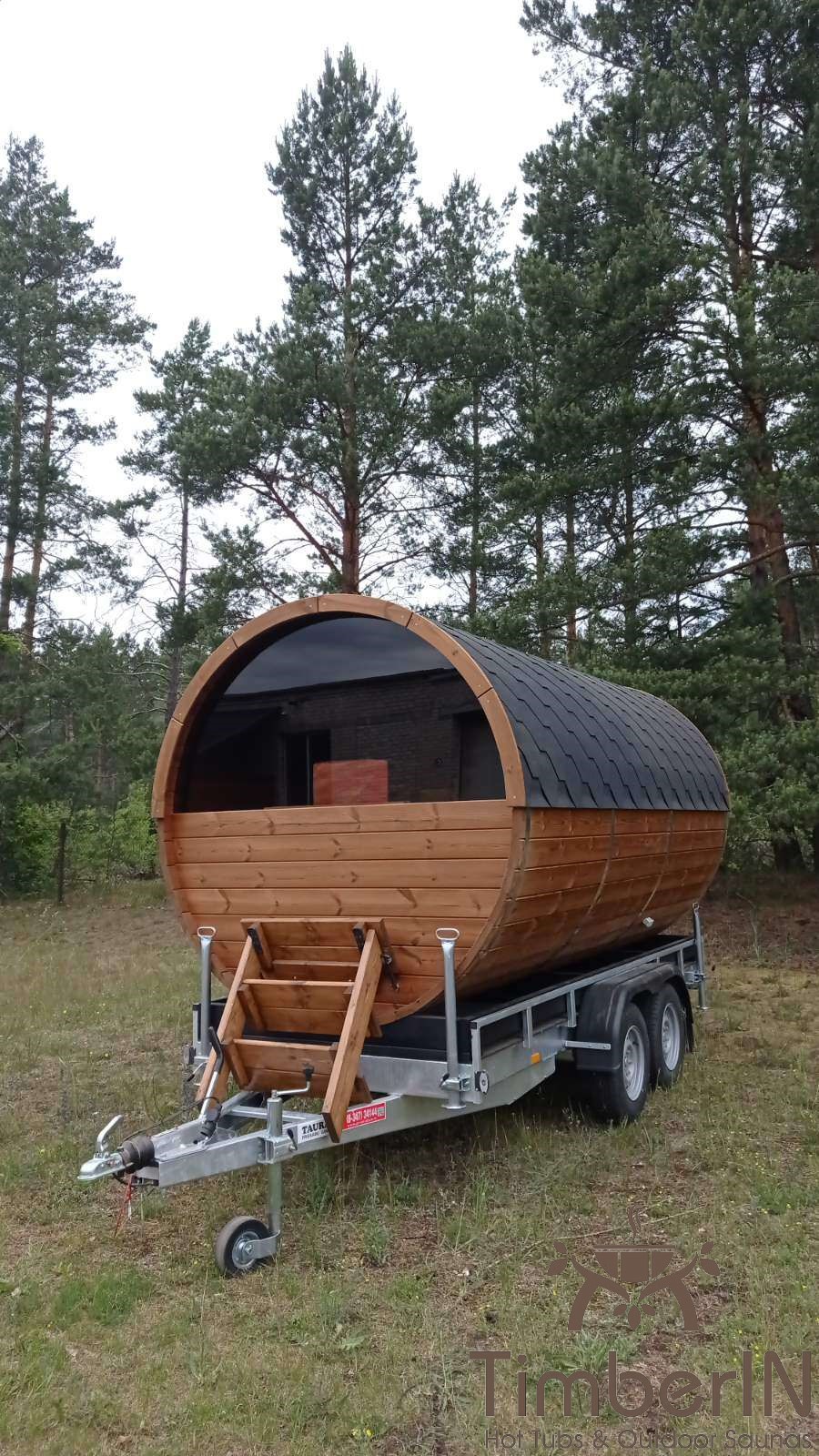 Outdoor Saunas Meath 1 Outdoor barrel sauna in Meath garden