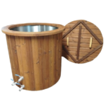 Thermowood cold plunge tub 90cm with AISI316 stainless steel ice bath UK
