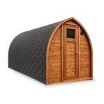 Garden saunas 2 TimberIN Nordic Pod Custom igloo sauna without porch, white background